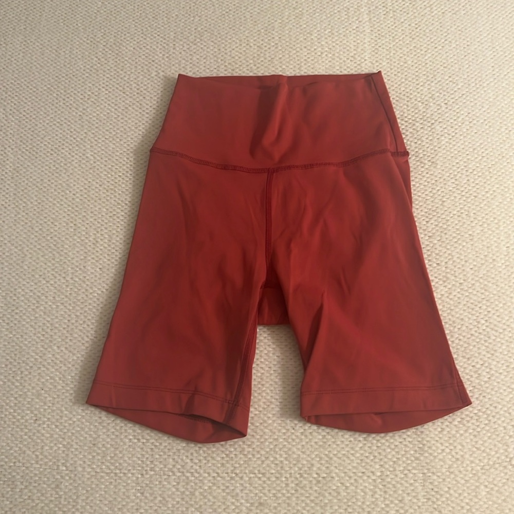 Outdoor Voices Terra Cotta / Blush colored Bike Shorts